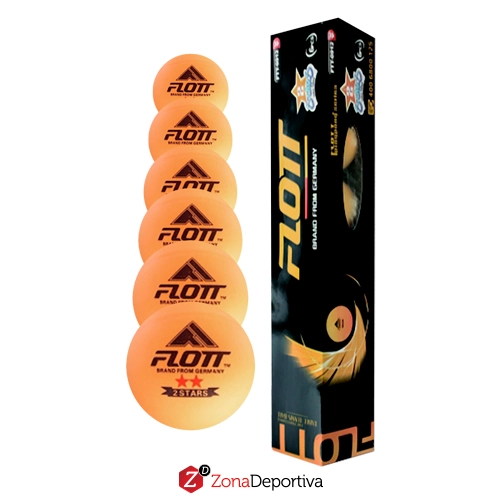 Pelota Ping Pong Sensei 6 un, 3 estrellas Naranja