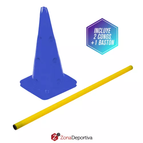 Set 2 Conos 38 cm + 1 Baston 100 cm