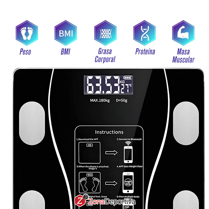 Balanza Digital Inteligente Bluetooth