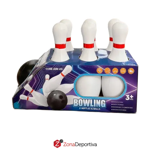 Set Palitroques Plastico 6 bolos 1 pelota
